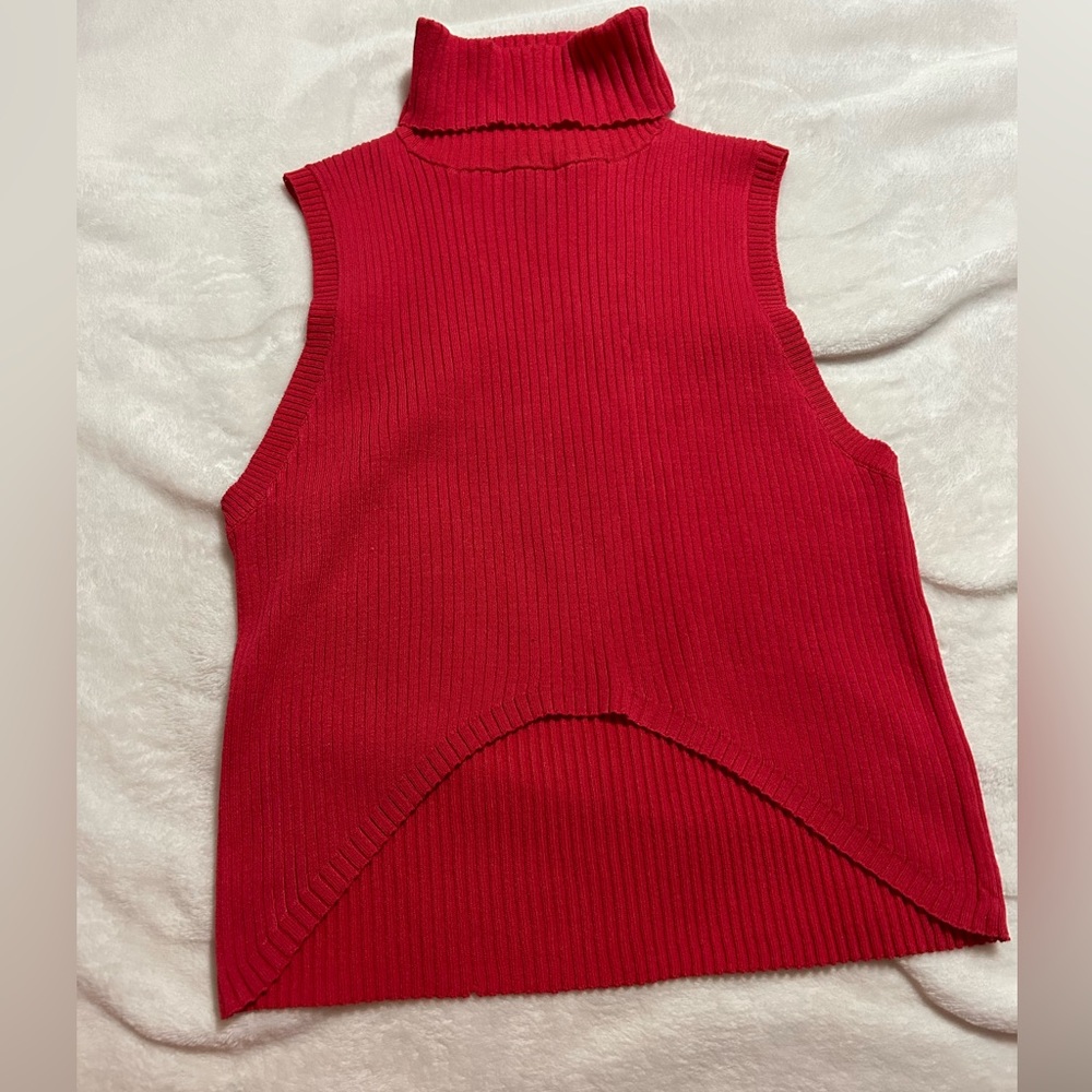 Scoop front high neck tank